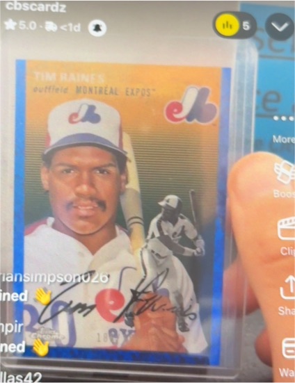 2023 Topps Chrome Platinum Anniversary #428 Tim Raines — front