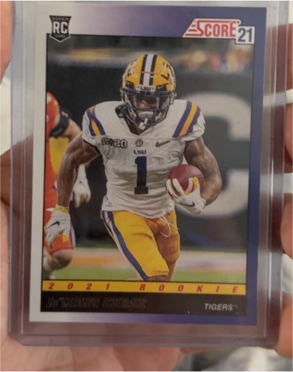 2021 Score #TB5 Ja'Marr Chase 1991 Throwback — front