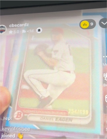 2023 Bowman #254 Daniel Eagen — front