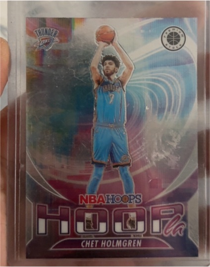 2023-24 Panini NBA Hoops Premium Stock Hoopla #14 Chet Holmgren — front
