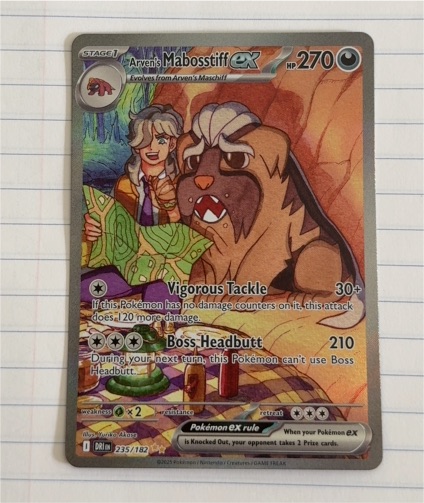 2023 Pokémon #235 Arven's Mabosstiff ex — front