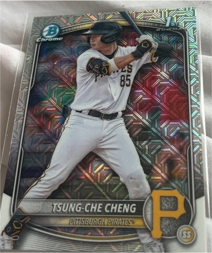 2025 Bowman Chrome #BCP-95 Tsung-Che Cheng — front