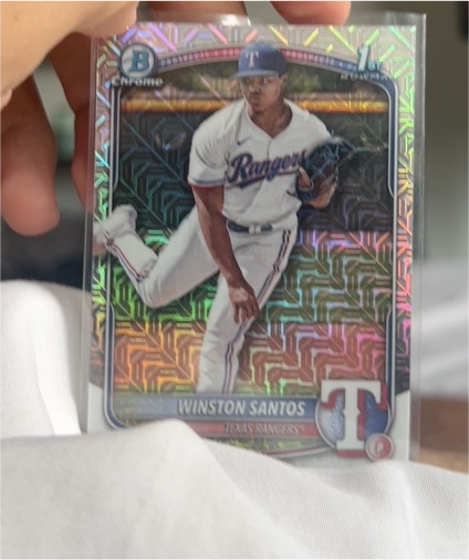 2025 Bowman Chrome #BCP-121 Winston Santos — front