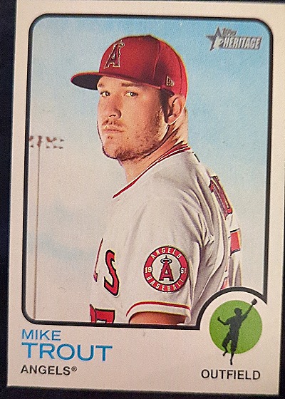 2022 Topps Heritage #100 Mike Trout — front