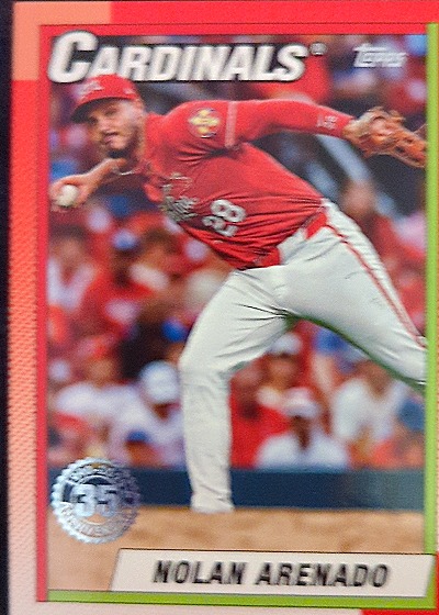 2025 Topps #T90-52 Nolan Arenado 1990 Topps Baseball 35th Anniversary — front