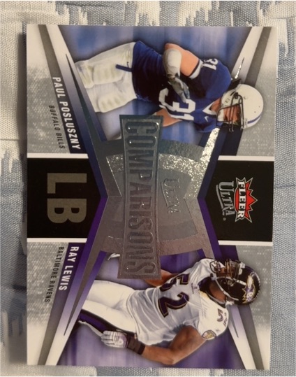 2007 Fleer Ultra Comparisons #UC-PL Paul Posluszny / Ray Lewis — front