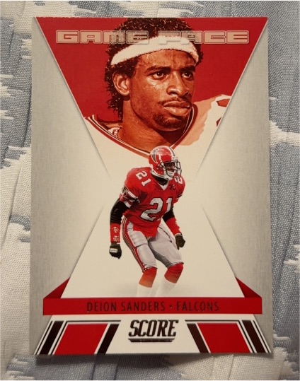 2021 Panini Score Game Face #GF14 Deion Sanders — front