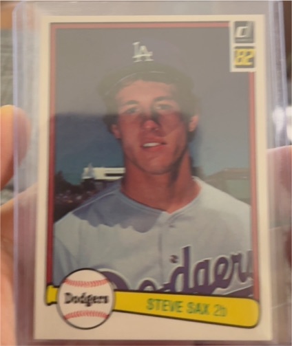 1982 Donruss #624 Steve Sax — front