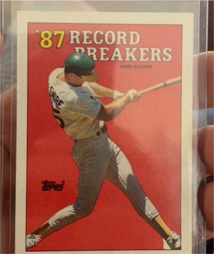 1988 Topps #3 Mark McGwire '87 Record Breakers — front