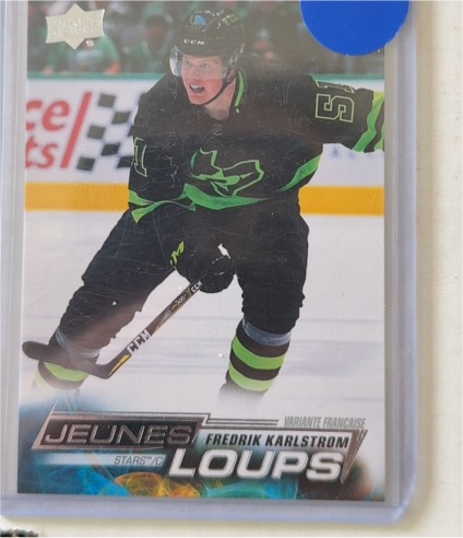 2022-23 Upper Deck Series 1 Young Guns #229 Fredrik Karlstrom — front