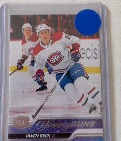 2023-24 Upper Deck Series 1 #214 Owen Beck Young Guns Rookie — front