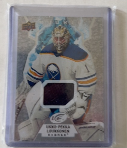 2021-22 Upper Deck Ice #102 Ukko-Pekka Luukkonen Rookie Jersey — front
