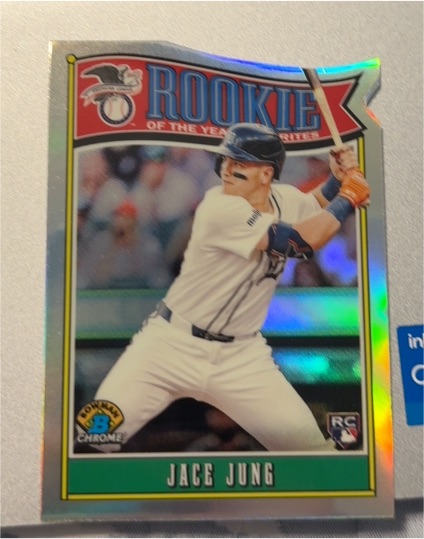 2025 Bowman Chrome Rookie of the Year Favorites #ROY-8 Jace Jung — front
