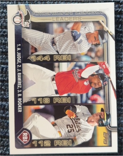 2025 Topps Series One #29 Aaron Judge / José Ramírez / Brent Rooker — front