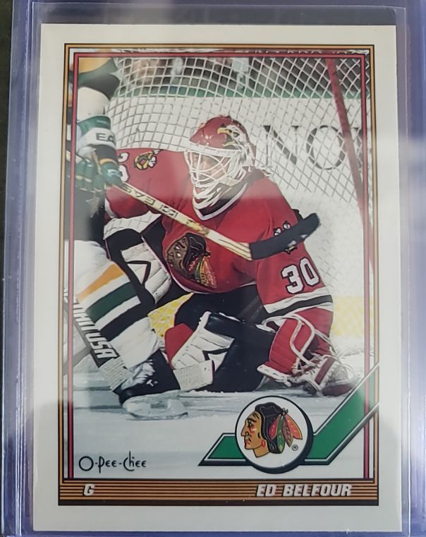 1991-92 O-Pee-Chee #20 Ed Belfour — front