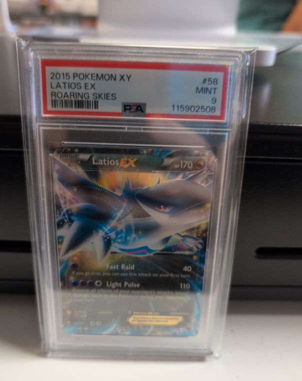 2015 Pokémon XY #58 Latios EX Roaring Skies — front