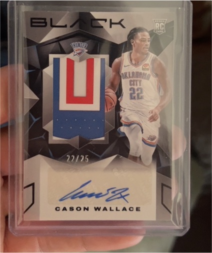 2023-24 Panini Black #RJA-CW Cason Wallace — front