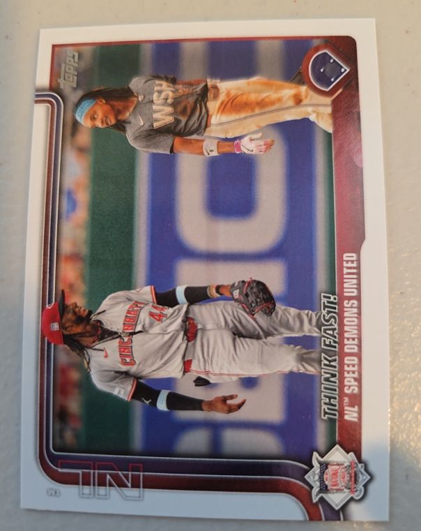 2025 Topps Series 2 #639 Elly De La Cruz & CJ Abrams Think Fast! — front