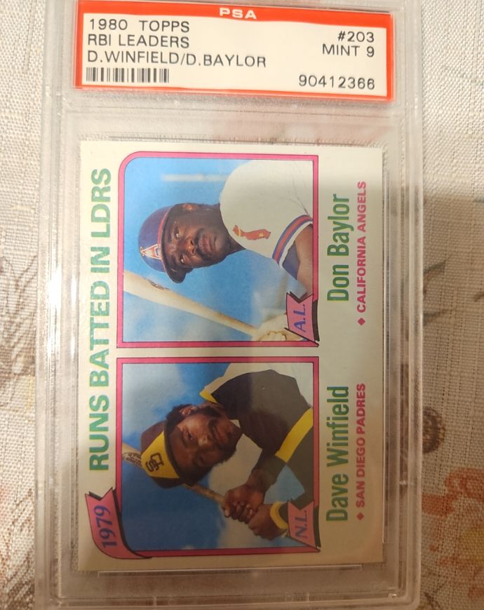 1980 Topps #203 Dave Winfield / Don Baylor RBI Leaders — front