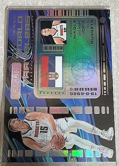 2023-24 Panini Recon Basketball World Travelers #15 Nikola Jokic — front