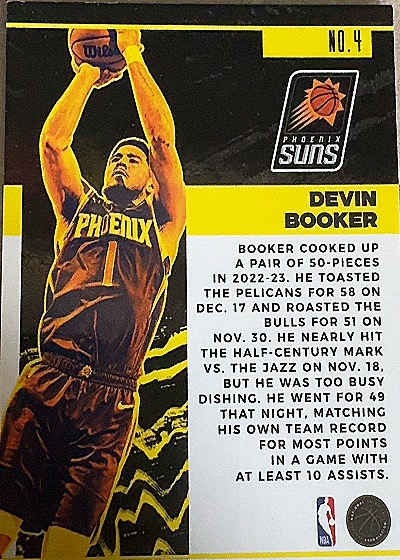 2022-23 Panini Flux Fade to Black #4 Devin Booker — back