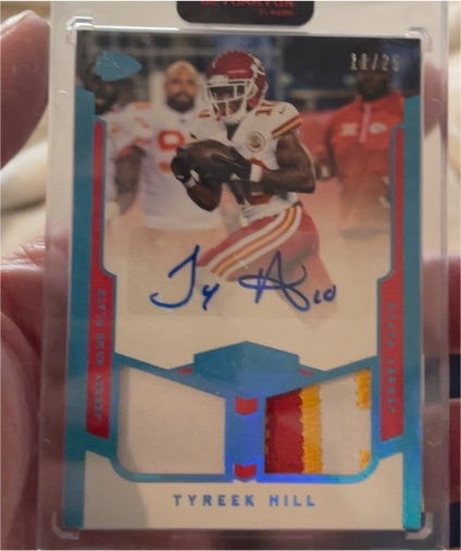 2017 Panini Plates & Patches #10 Tyreek Hill — front