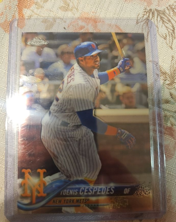 2018 Topps Chrome #119 Yoenis Cespedes — front