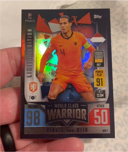 2022 Topps Match Attax Road to Finals #WW2 Virgil van Dijk — front