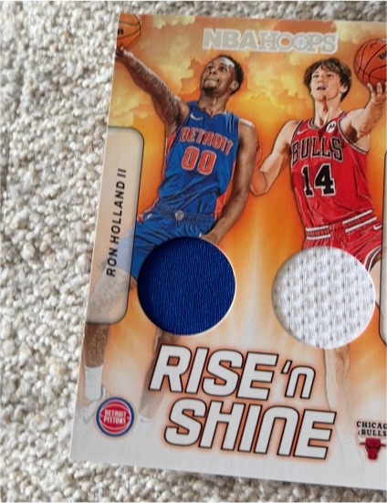 2024-25 Panini NBA Hoops #RSD-RMH Ron Holland II Rise 'N Shine Dual Patch — front