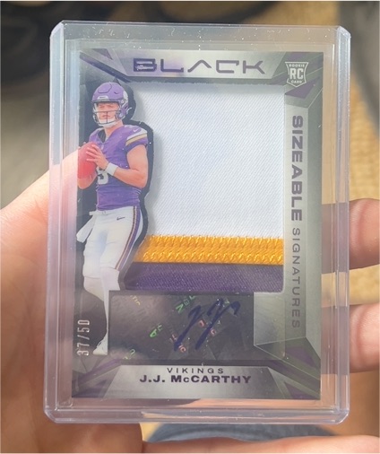 2024 Panini Black #37 J.J. McCarthy — front