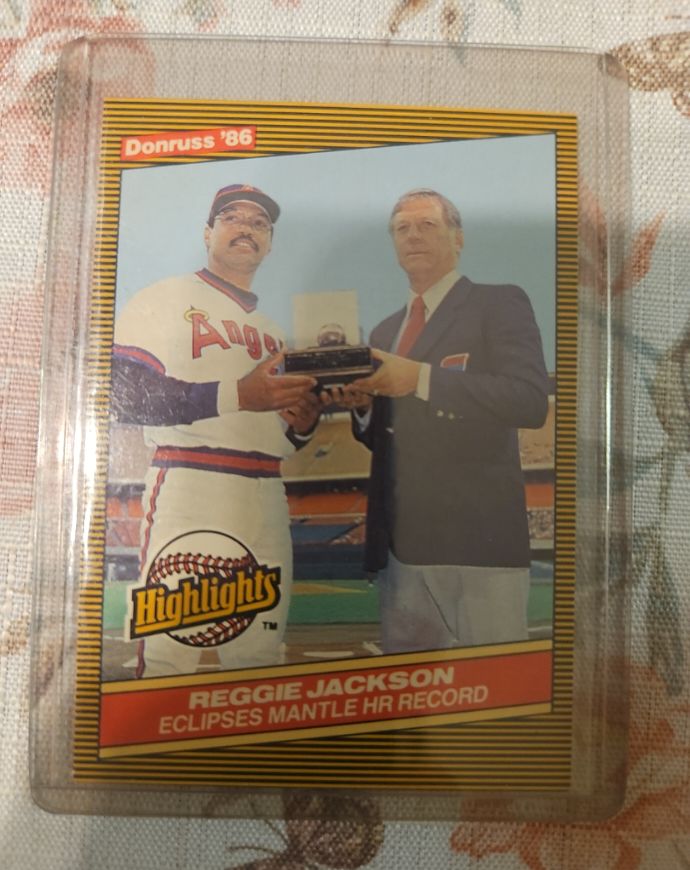 1986 Donruss Highlights #10 Reggie Jackson California Angels — front