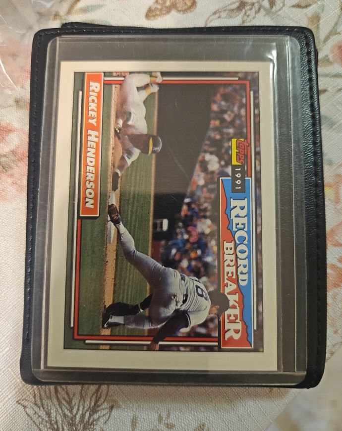1992 Topps #2 Rickey Henderson Record Breaker — front
