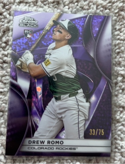 2025 Topps Chrome Black #37 Drew Romo — front