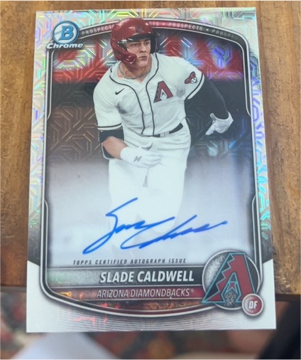 2025 Bowman Chrome #BMA-SC Slade Caldwell — front