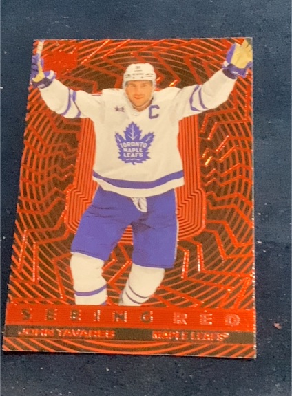 2023-24 Upper Deck Extended Series #SR-27 John Tavares Seeing Red — front