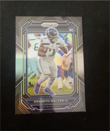 2022 Panini Chronicles Prizm Black #PB-19 Kenneth Walker III Rookie Seahawks — front