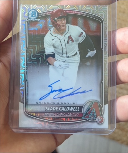 2025 Bowman Chrome #BMA-SC Slade Caldwell — front