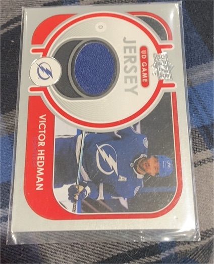 2021-22 Upper Deck Series 1 UD Game Jersey #GJ-VH Victor Hedman — front