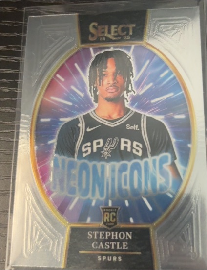 2024-25 Panini Select Neon Icons #3 Stephon Castle Rookie — front