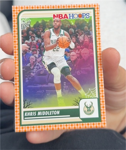 2023-24 Panini NBA Hoops Haunted Hoops #73 Khris Middleton — front