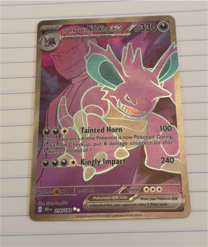 2022 Pokémon TCG Team Rocket's Nidoking ex 216/182 — front