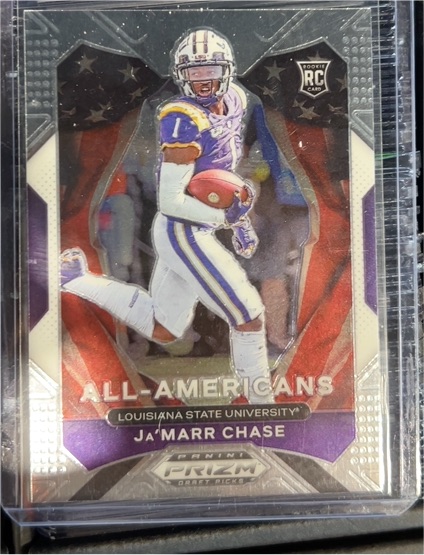2021 Panini Prizm Draft Picks #185 Ja'Marr Chase All-Americans Rookie — front