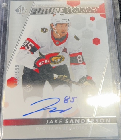 2022-23 Upper Deck SP Authentic #144 Jake Sanderson — front