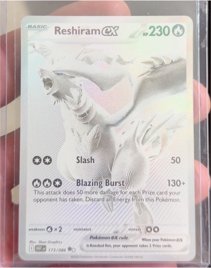 2025 Pokémon #173/086 Reshiram EX — front