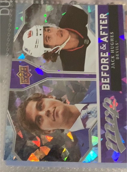2021-22 Upper Deck MVP Before and After #BA-15 Jack Hughes — front