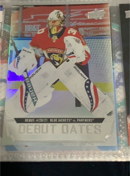 2022-23 Upper Deck Series 1 Debut Dates #DD-12 Spencer Knight — front