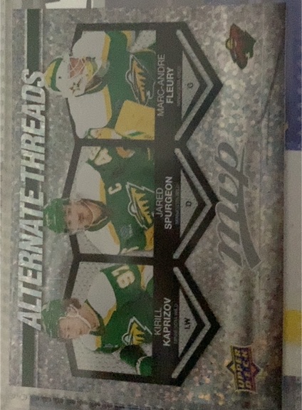 2023-24 Upper Deck MVP #AT-12 Kirill Kaprizov Spurgeon Fleury — front