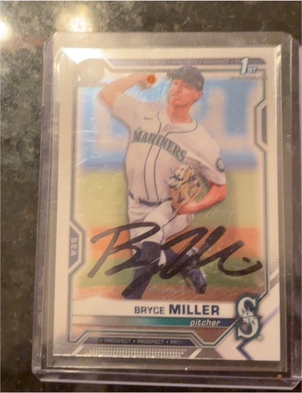 2021 Bowman Chrome Draft #BDC-64 Bryce Miller — front