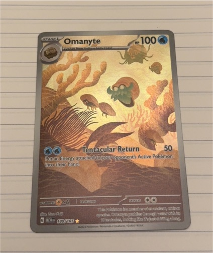 2023 Pokémon Scarlet & Violet 151 #180/165 Omanyte — front