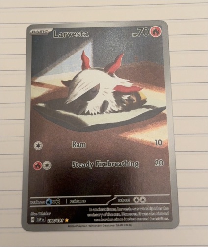 2024 Pokémon SV08: Surging Sparks #196 Larvesta — front